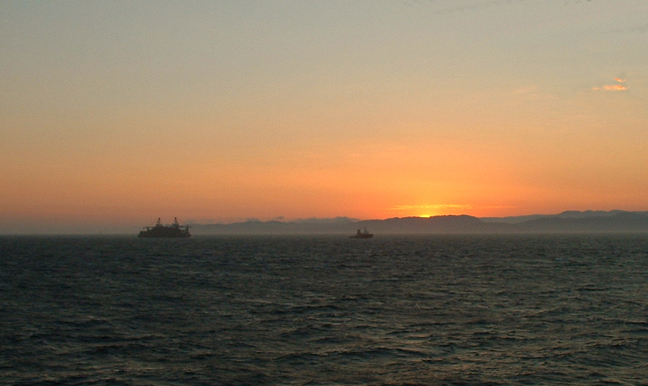 View from the M.V. Coho enrout from Victoria, BC to Port Angeles, WA.
